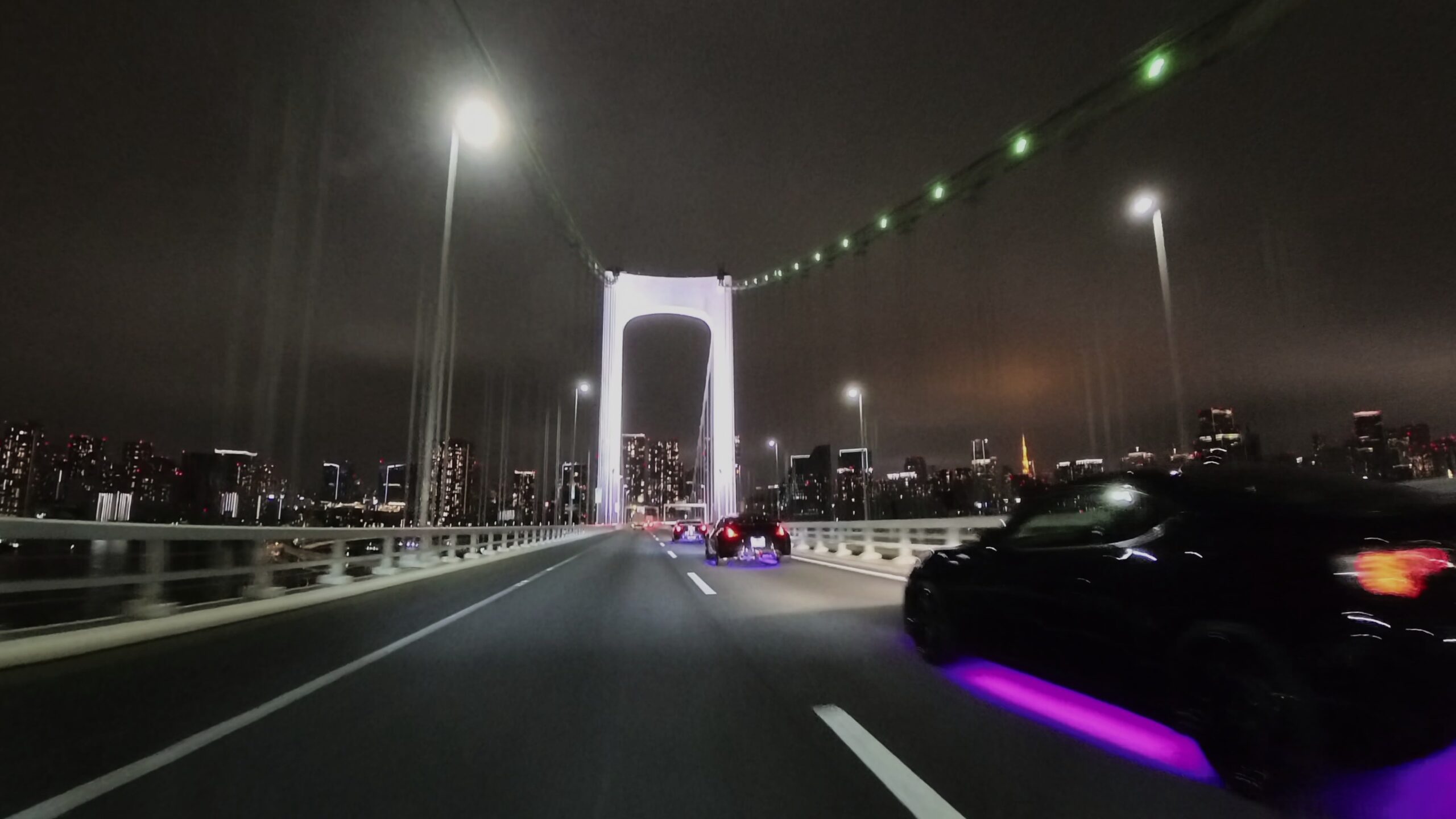 Following a NIGHTSHADE TOKYO lead vehicle safely on the Shuto Expressway heading towards Daikoku PA car meet.
